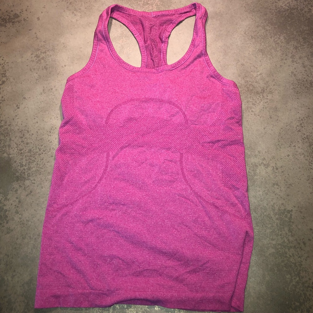 Pink lululemon workout tank